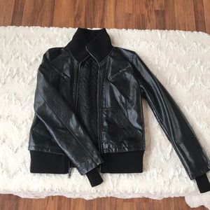Black Faux Leather Jacket